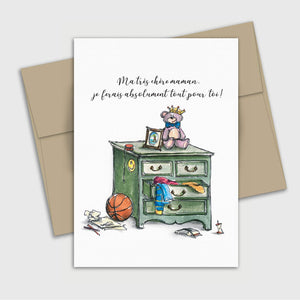 Carte de souhait Fête des mères - Enfant - Fetes Grenadine