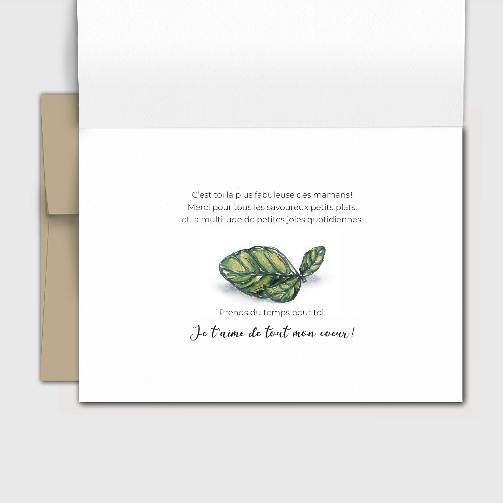 Carte de souhait Fête des mères - Fines Herbes - Fetes Grenadine