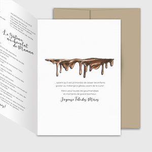 Carte de souhait fête des mères - Gâteau au chocolat - Fetes Grenadine