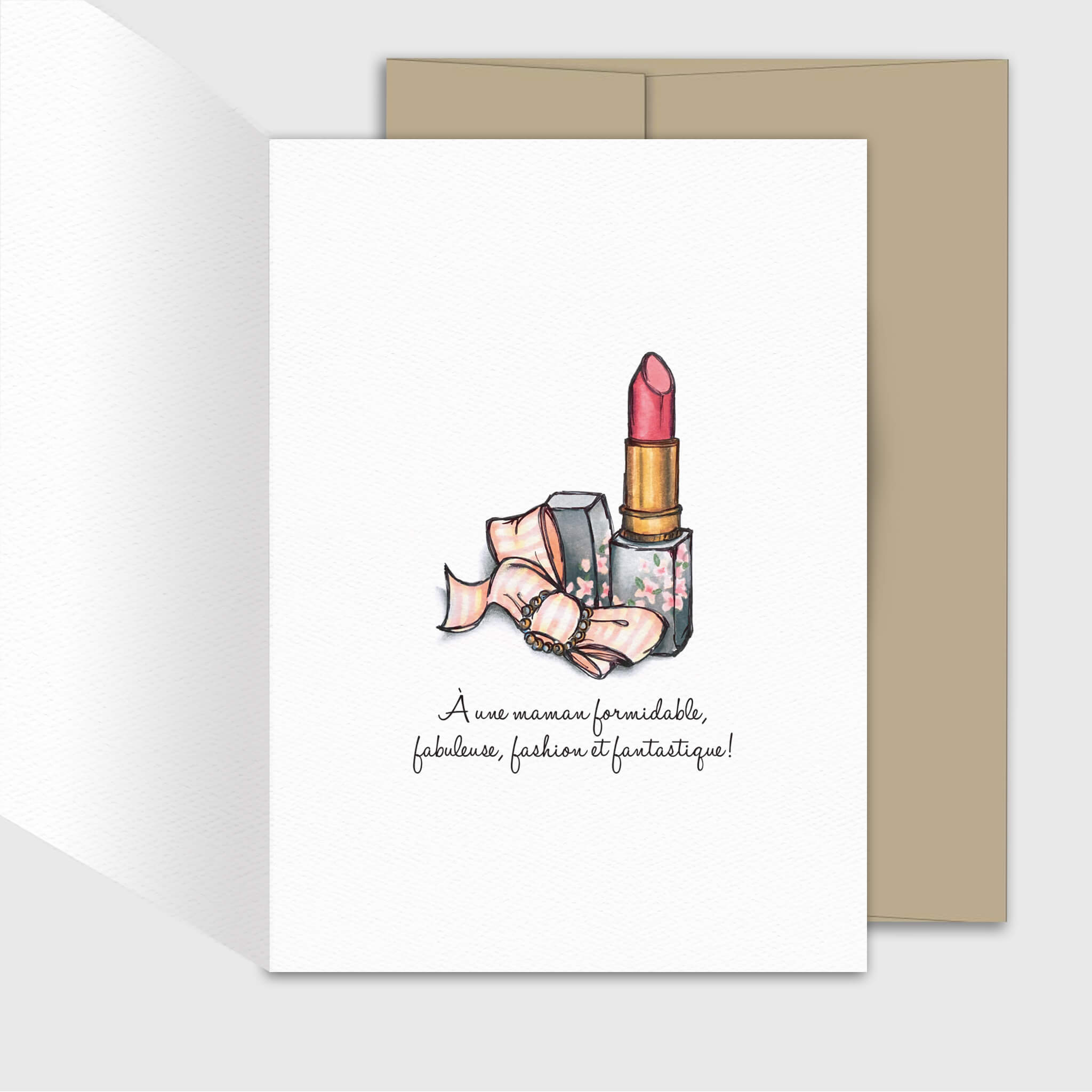 Carte de souhait Fête des mères - Fashionista - Fetes Grenadine