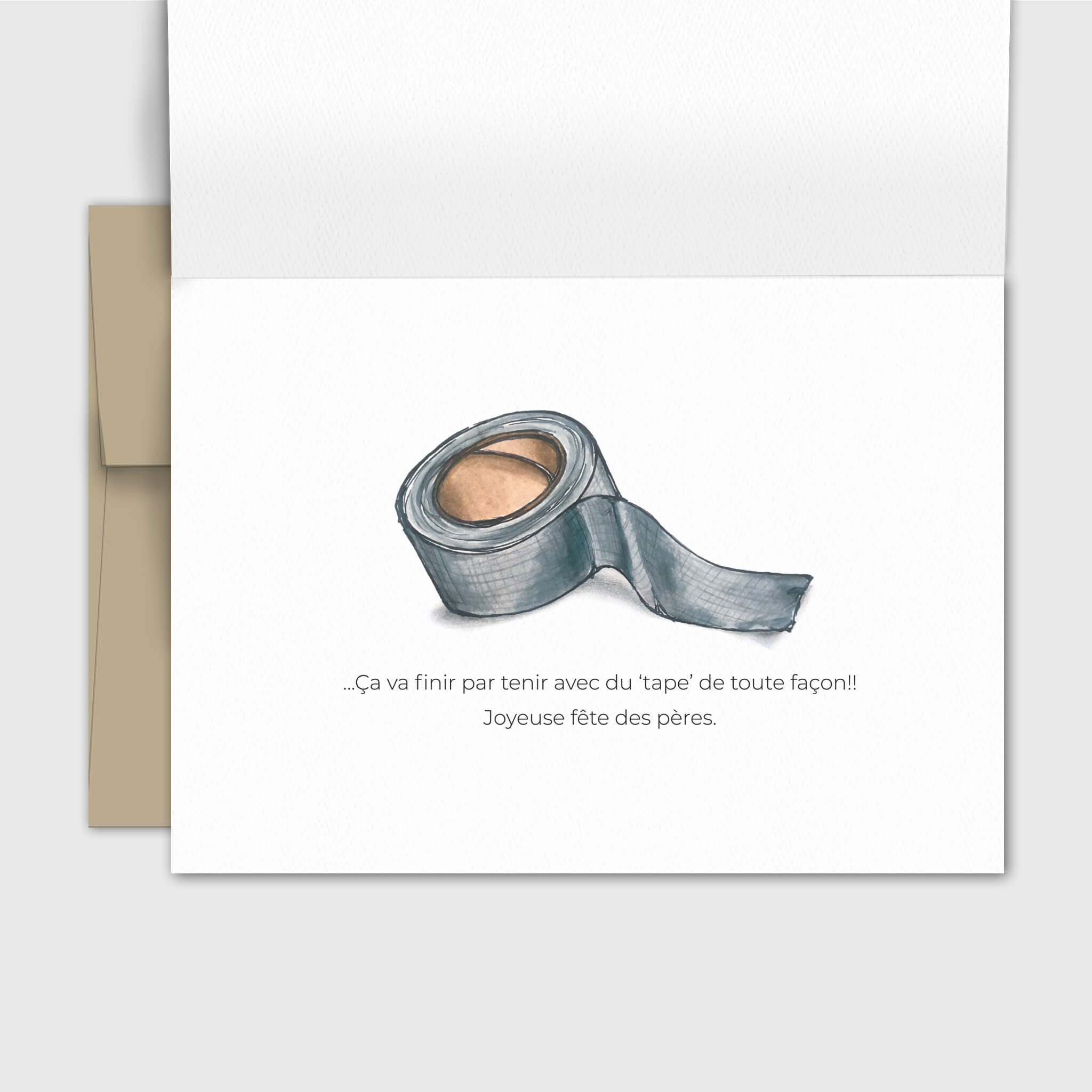 Carte de souhait fête des pères - Papa Bricoleur - Fetes Grenadine