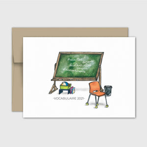 Carte de souhait remerciements - Profs - Fetes Grenadine