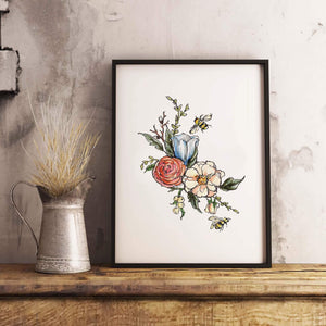 Affiche florale - Fetes Grenadine