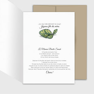 Carte de souhait première Fête des mères - cocktail - Fetes Grenadine