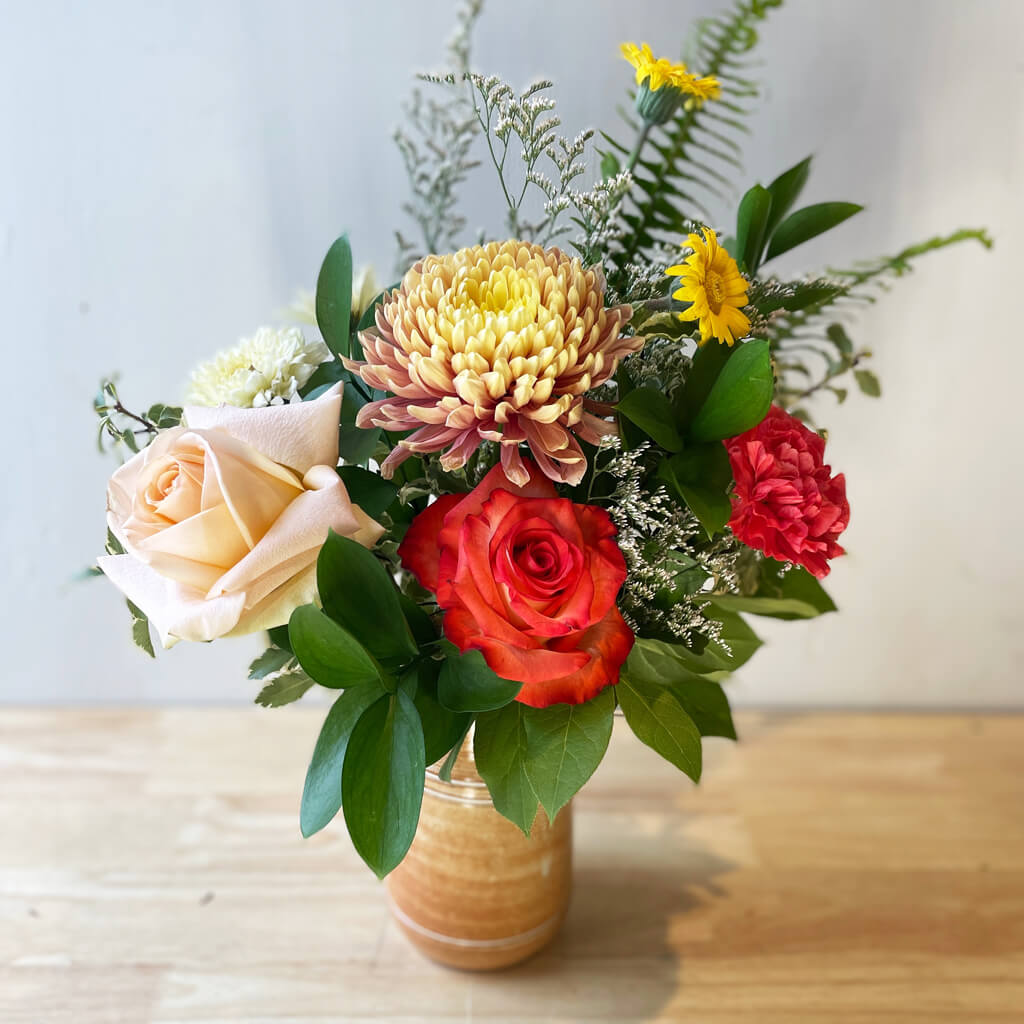 Bouquet de couleurs chaudes