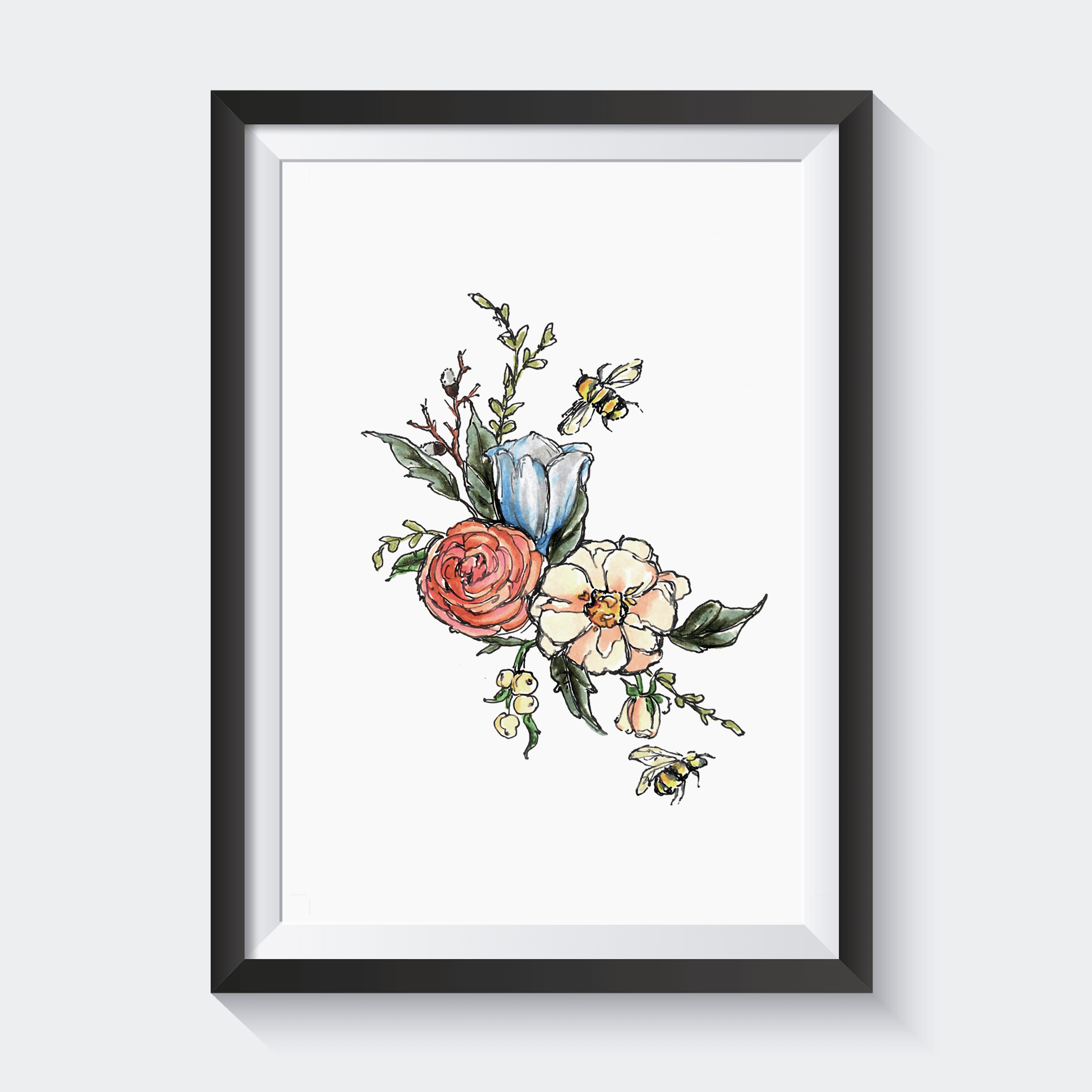 Affiche florale - Fetes Grenadine