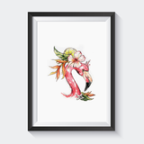 Affiche Flamant Rose - Fetes Grenadine