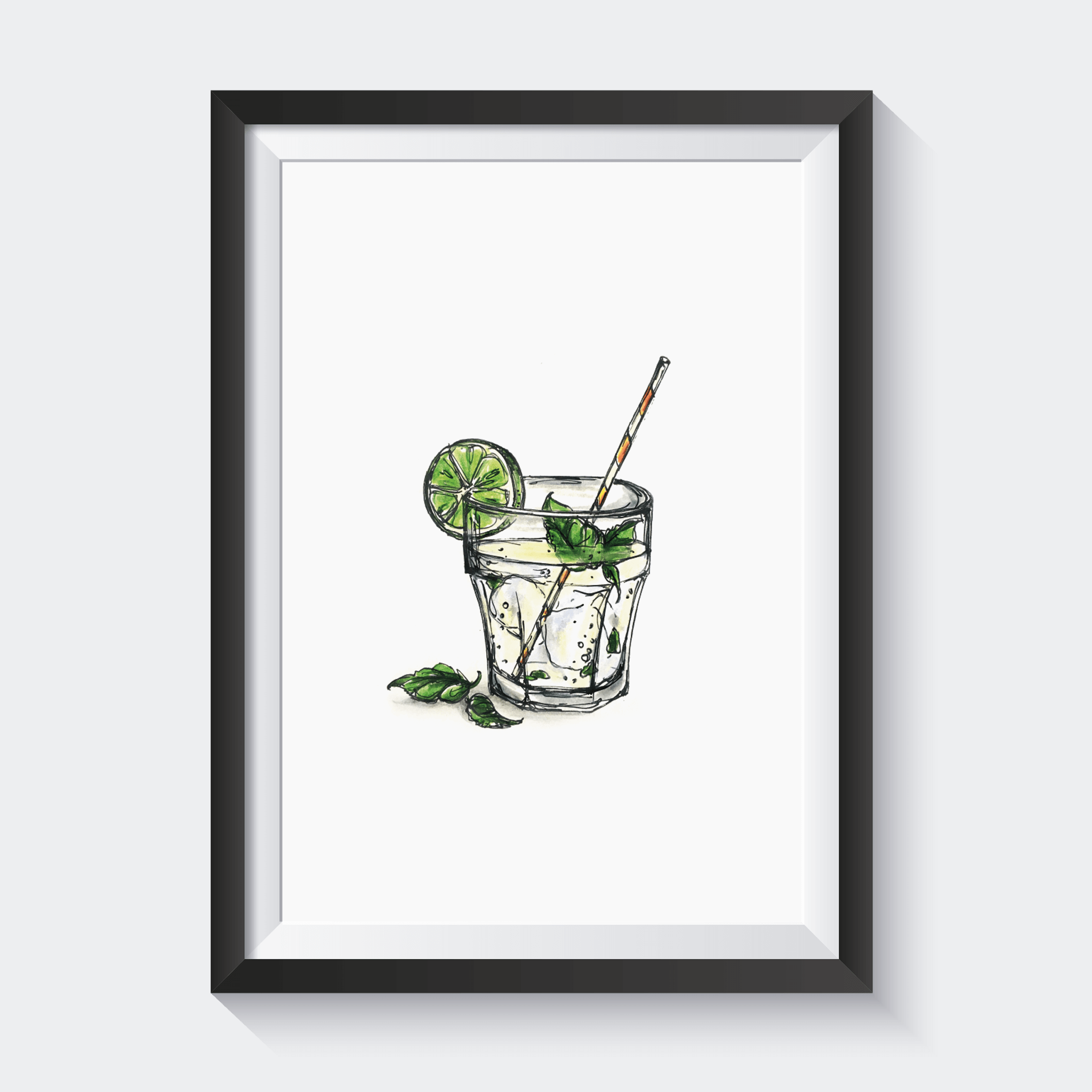 Affiche Gin Tonic - Fetes Grenadine