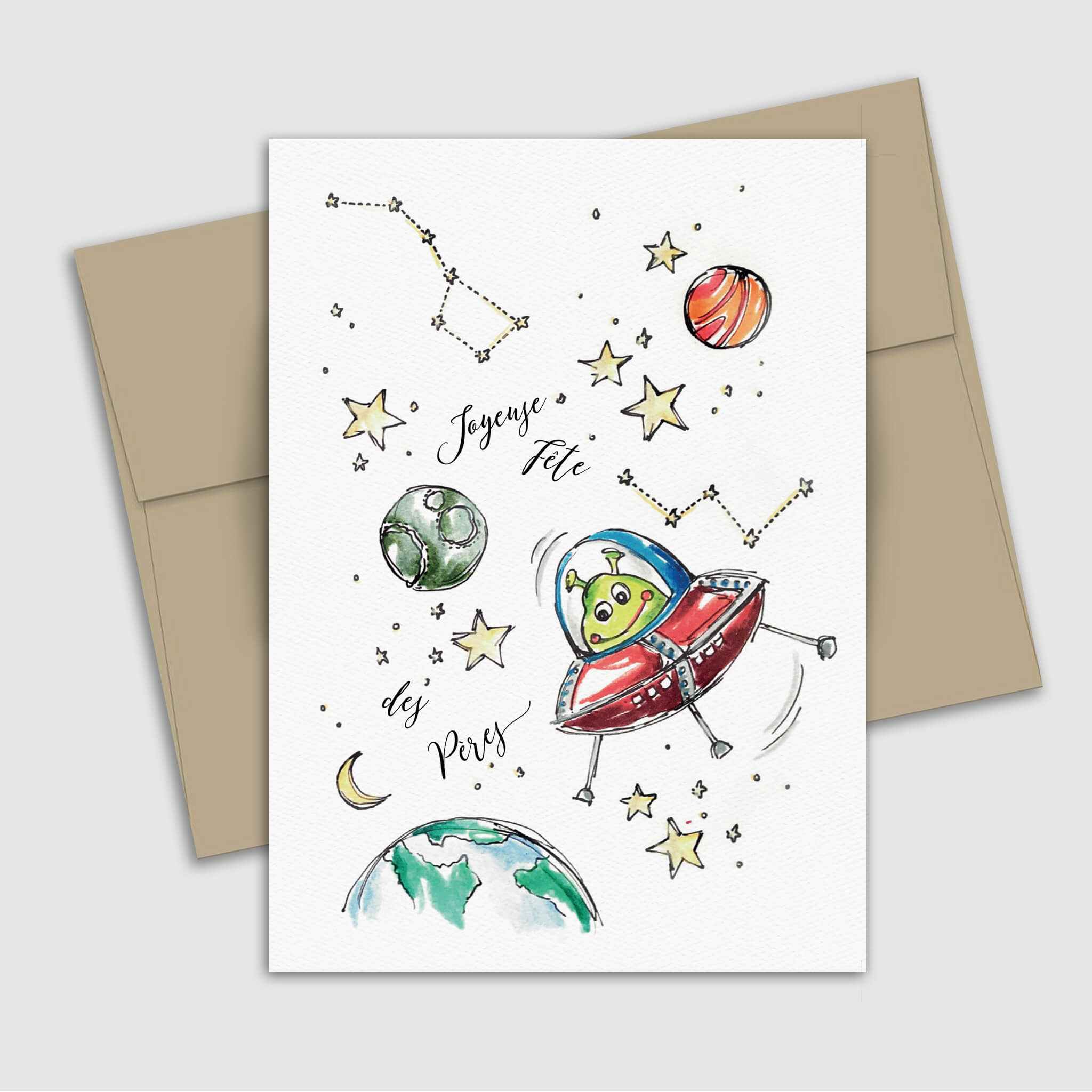 Carte de souhait Fête des pères - Enfant - Fetes Grenadine