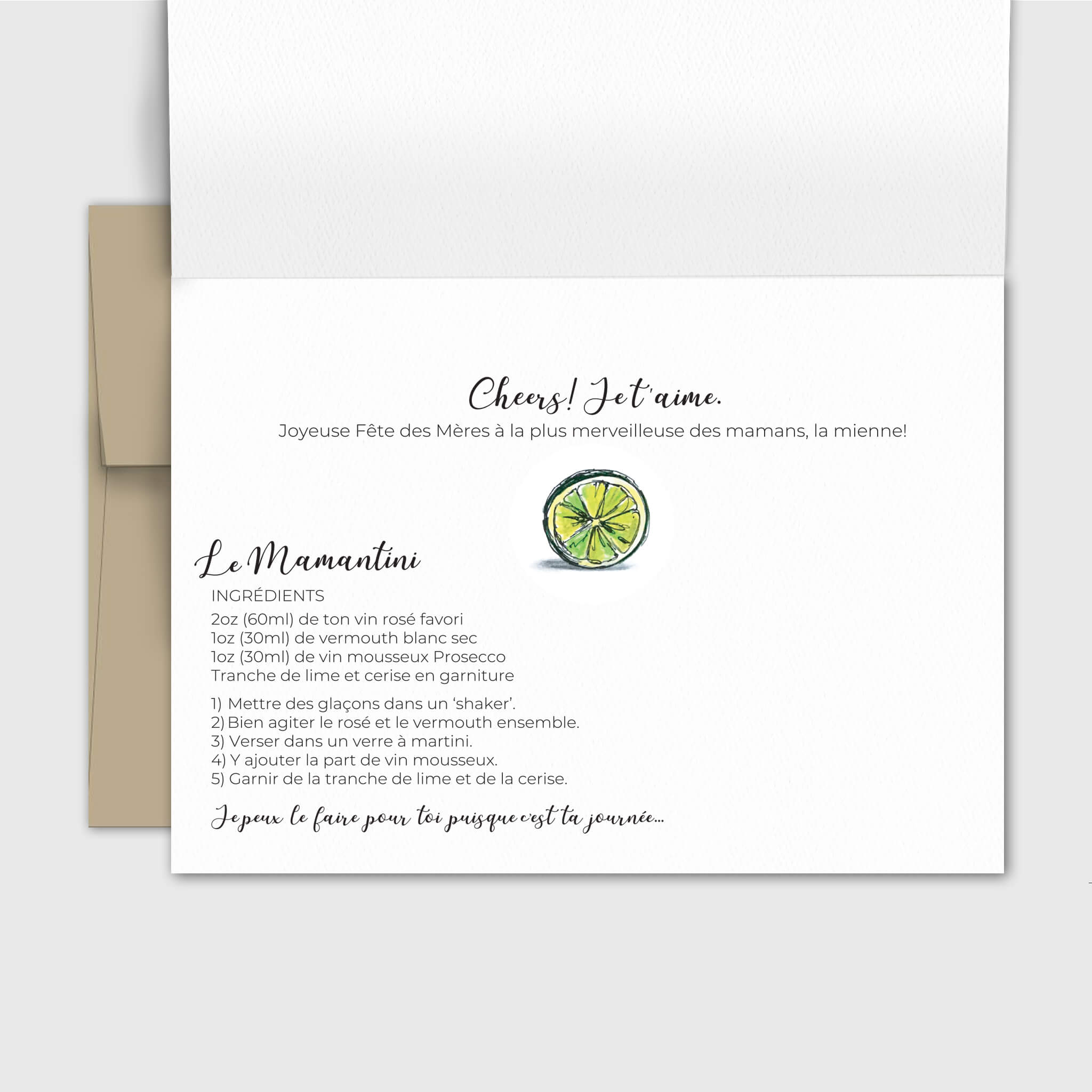 Carte de souhait Fête des mères - Mamantini - Fetes Grenadine