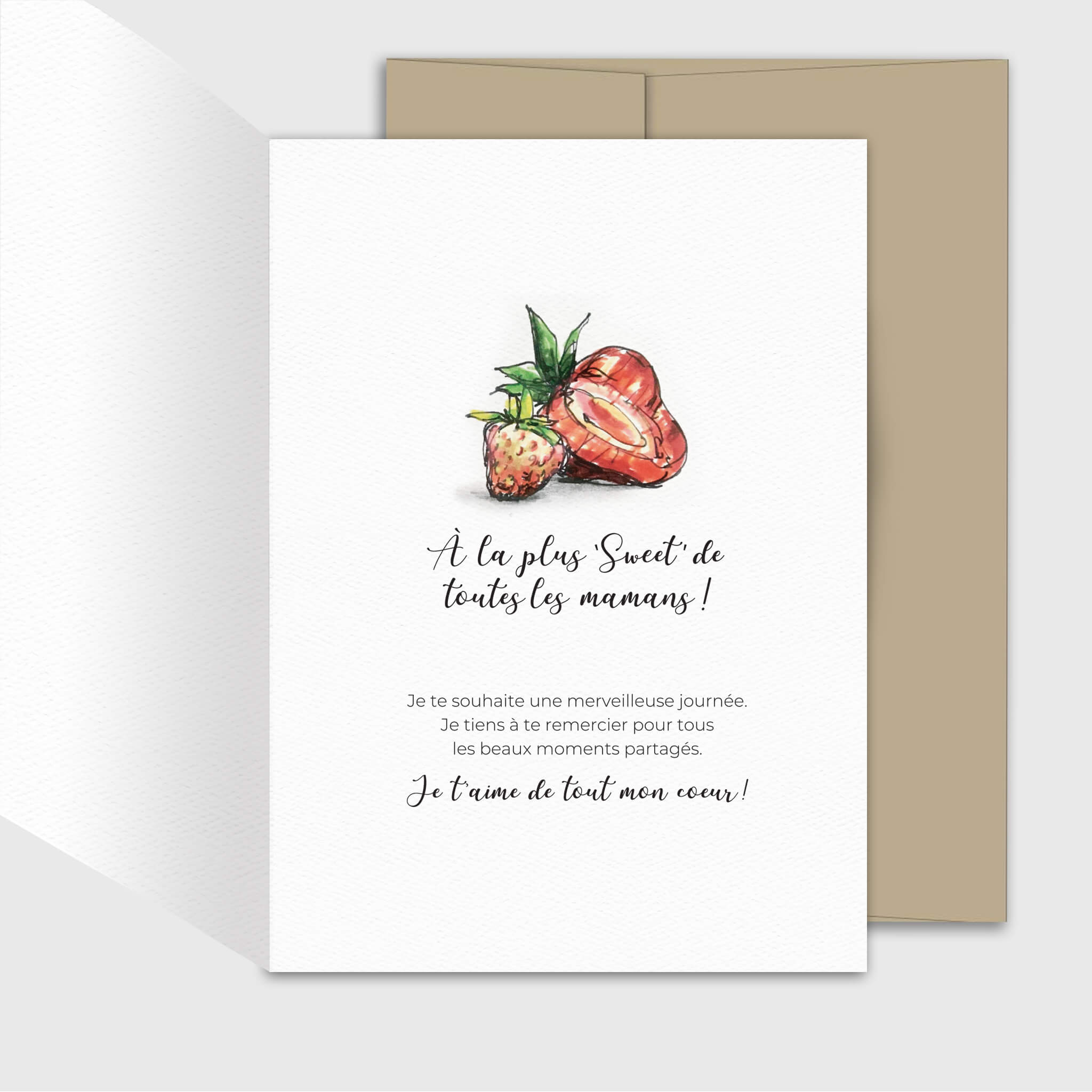 Carte de souhait fête des mères - Confiture sucrée - Fetes Grenadine