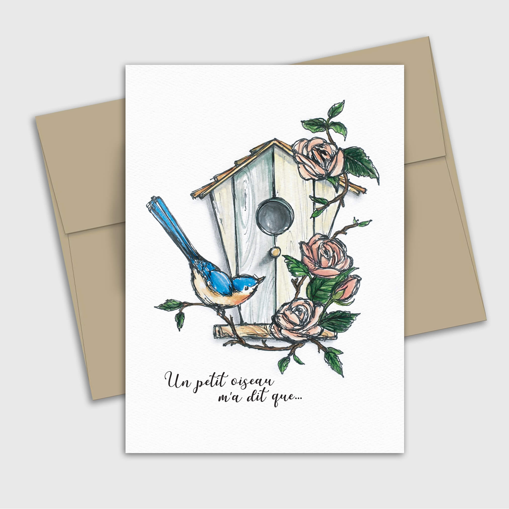 Carte de souhait Fête des mères - Petit oiseau - Fetes Grenadine