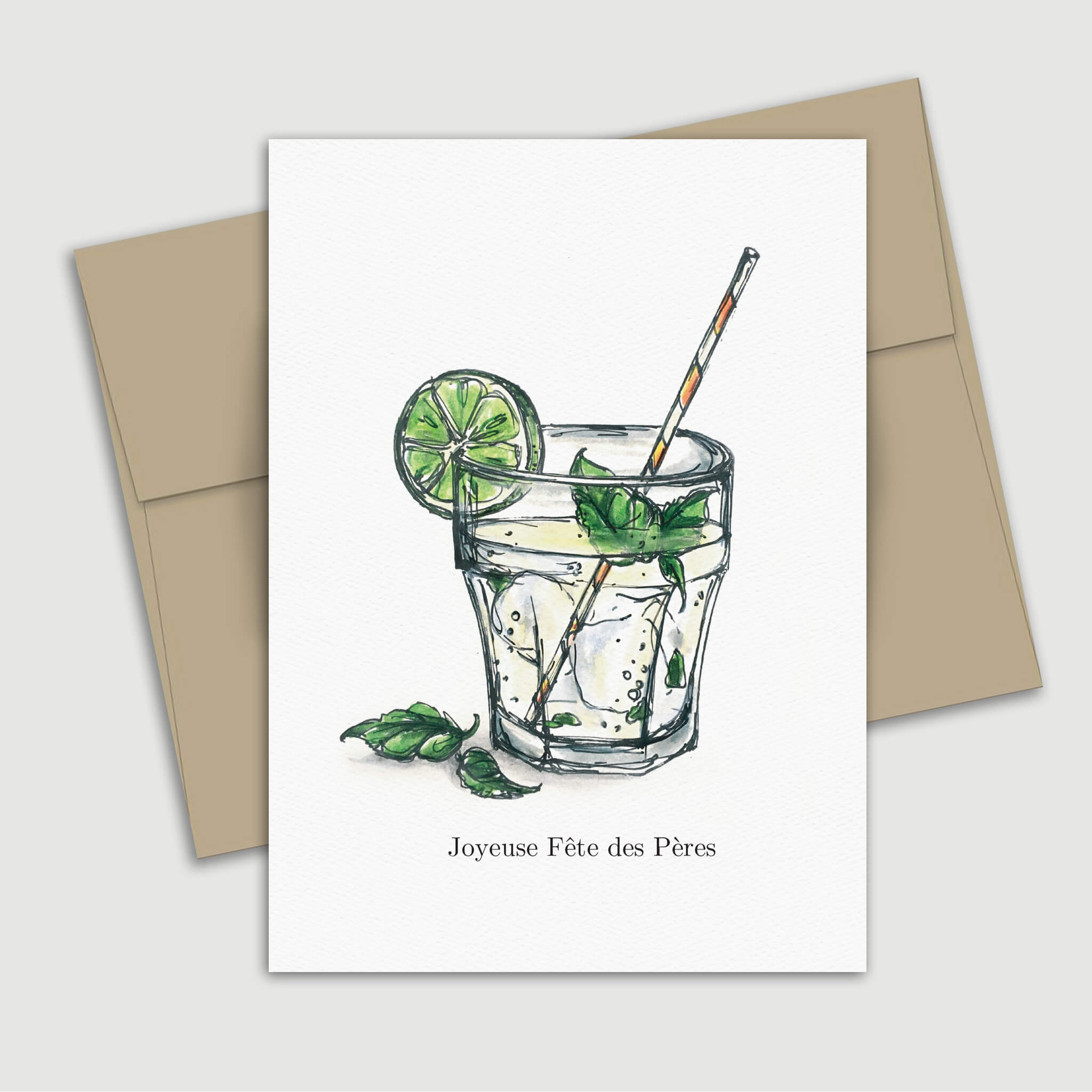 Carte de souhait Fête des pères - Basilic Smash - Fetes Grenadine