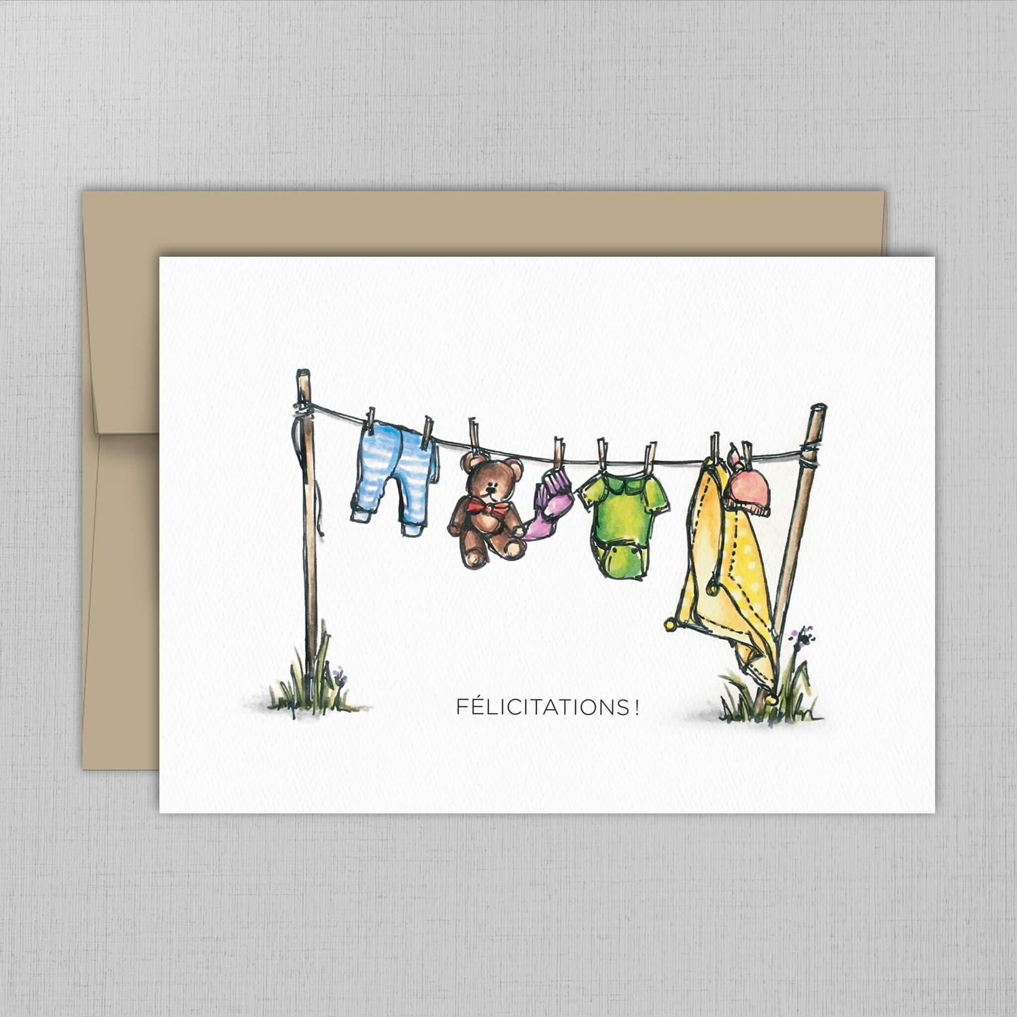 Naissance - Corde à linge - Fetes Grenadine