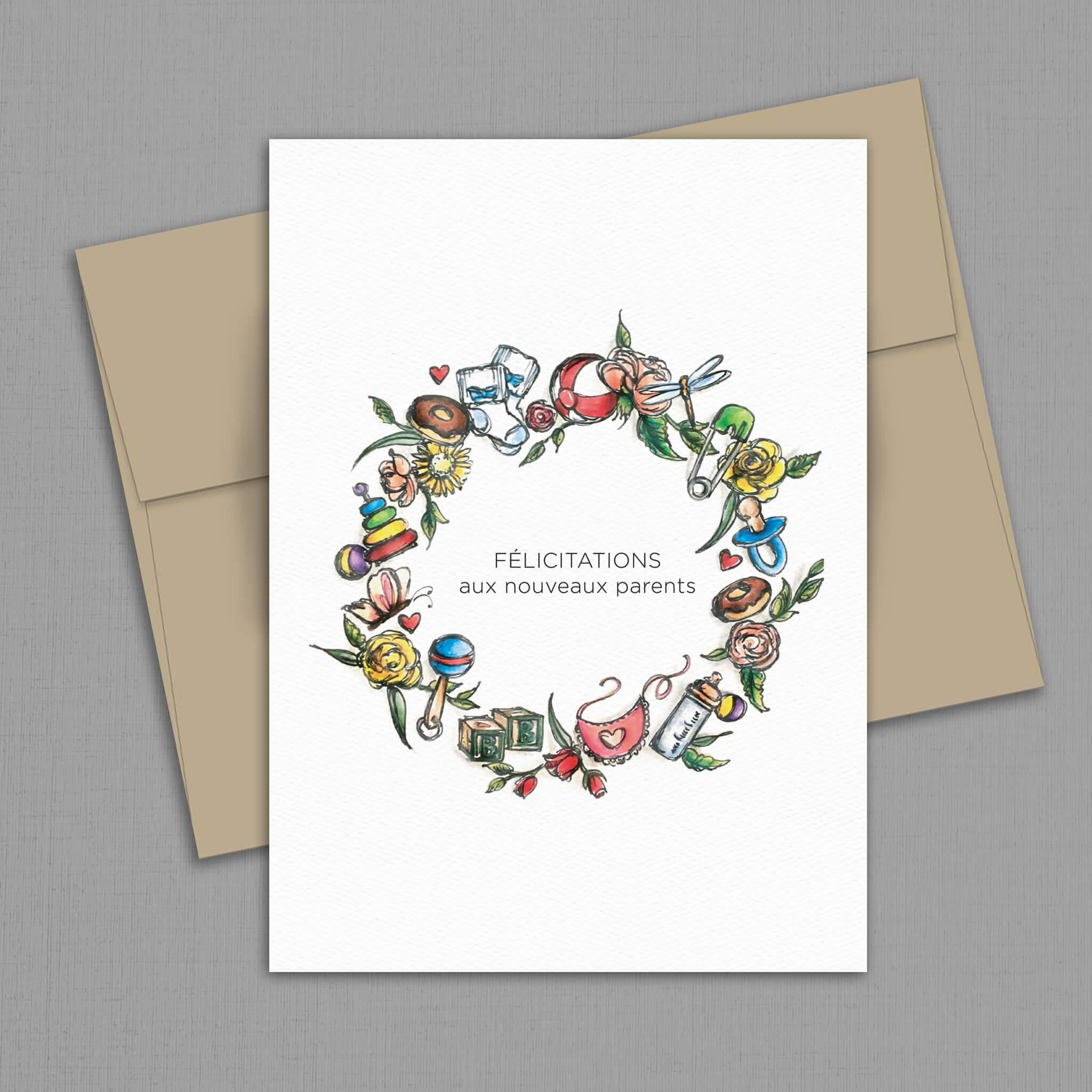 Naissance - couronne d'ornements - Fetes Grenadine