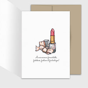 Carte de souhait Fête des mères - Fashionista - Fetes Grenadine