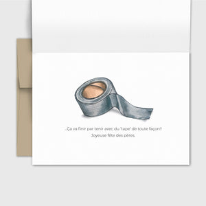 Carte de souhait fête des pères - Papa Bricoleur - Fetes Grenadine