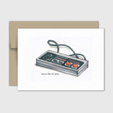 Carte de souhait fête des pères - Gamer retro - Fetes Grenadine