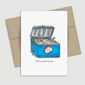 Carte de souhait fête des pères - Glacière - Fetes Grenadine