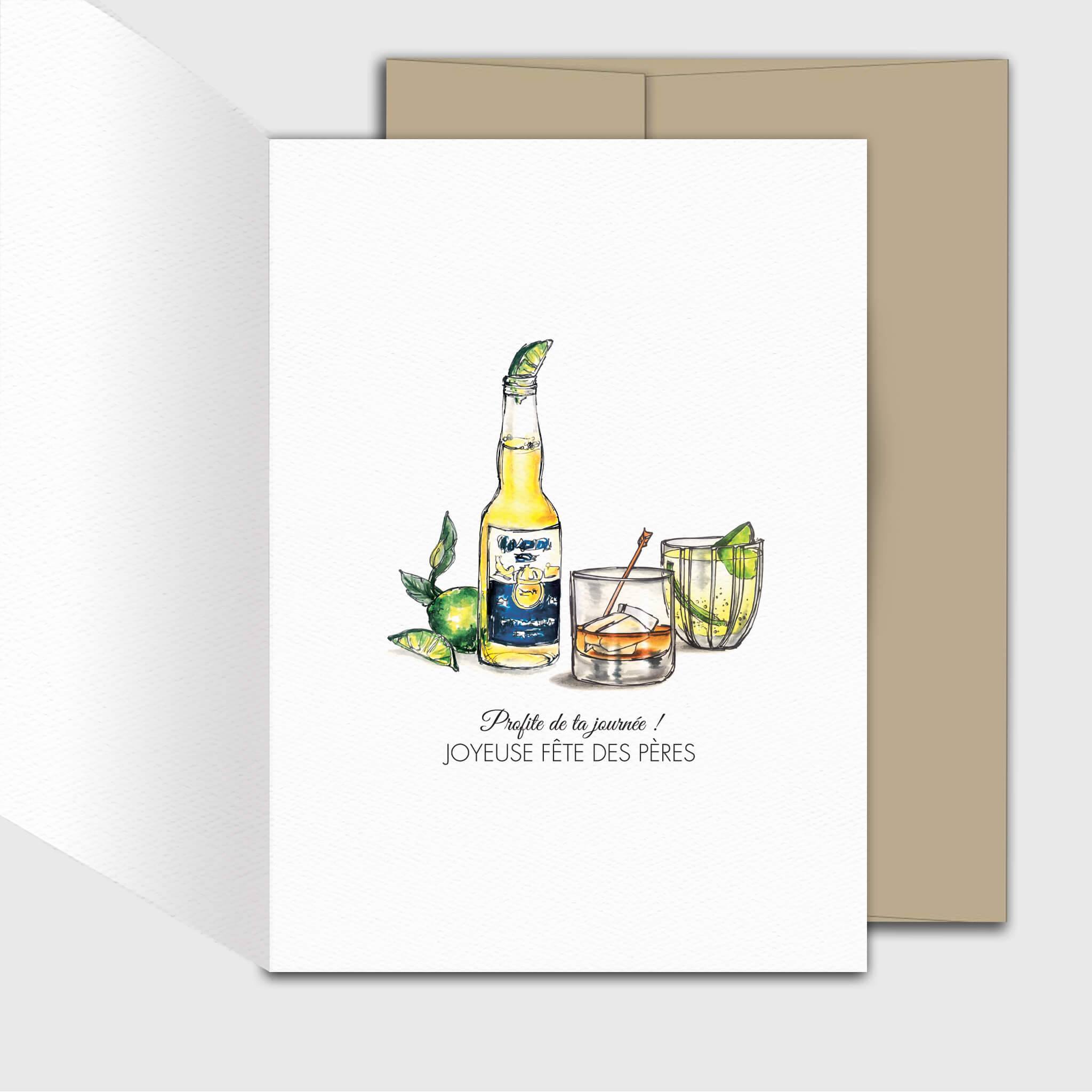 Carte de souhait fête des pères - Glacière - Fetes Grenadine