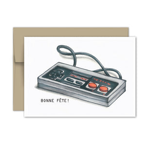 Carte de souhait anniversaire - Jeu vidéo retro - Fetes Grenadine