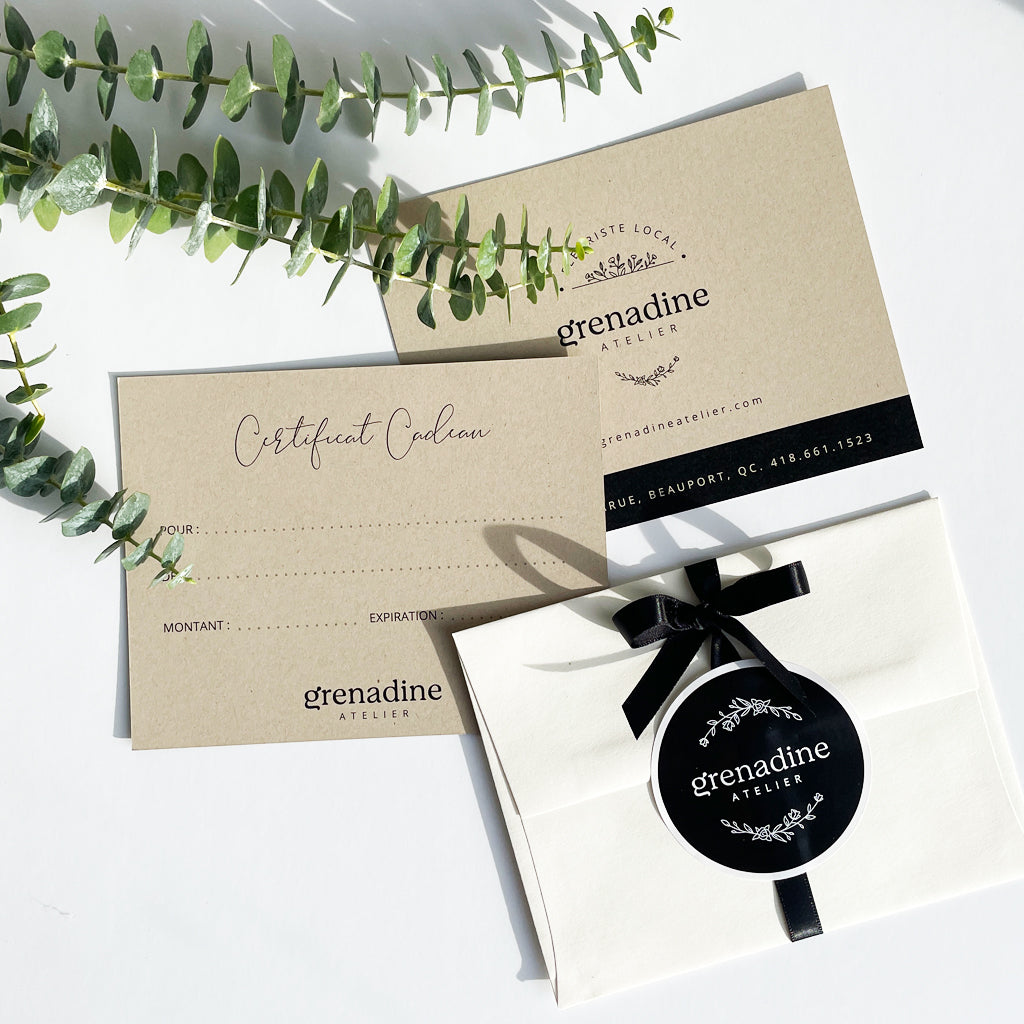 Certificat Cadeau Grenadine Atelier