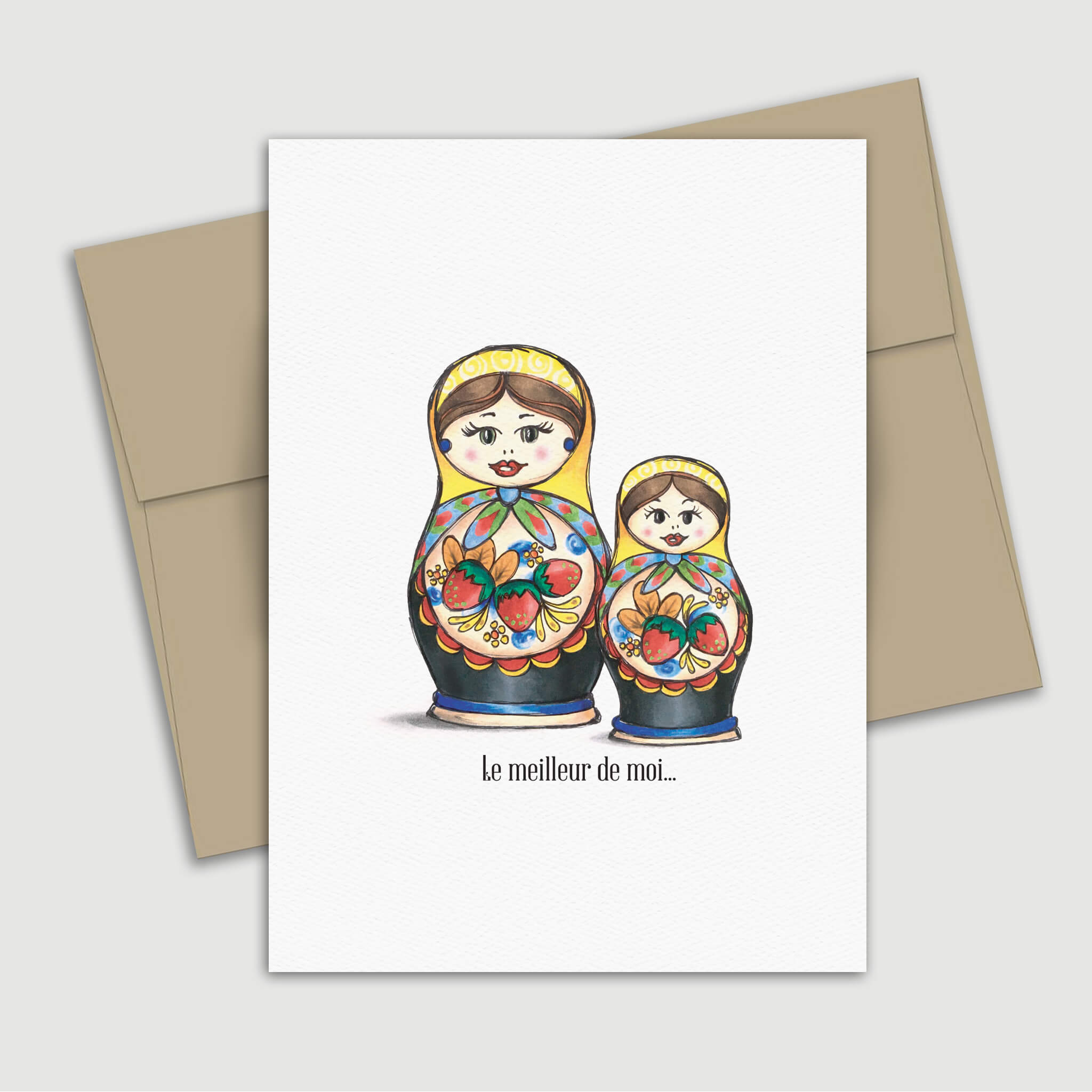 Carte de souhait Fête des mères - Matrioshkas - Fetes Grenadine