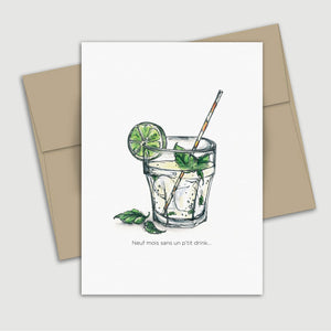 Carte de souhait première Fête des mères - cocktail - Fetes Grenadine