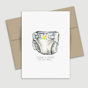 Carte de souhait première Fête des mères - couche - Fetes Grenadine