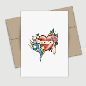 Carte de souhait Fête des mères - Tatoo - Fetes Grenadine